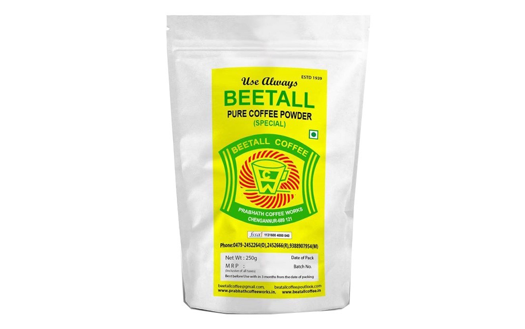 Beetall Pure Coffee Powder (Special)   Pack  250 grams